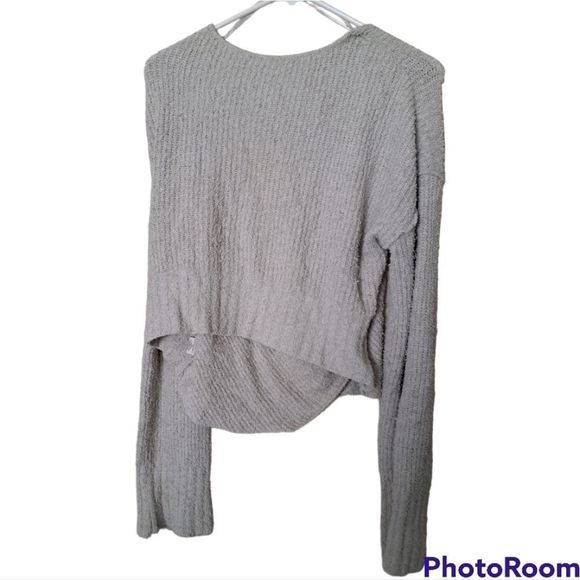 Free People Faux Wrap  Ribbed Sweater - Picture 3 of 9